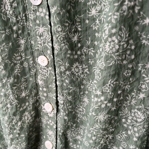 Madewell Green Floral Midi Dress - Picture 5 of 10